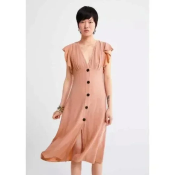 chinese dress ladies Petal and Pup Women's Nova Flutter Sleeve Dress - White main image 1
